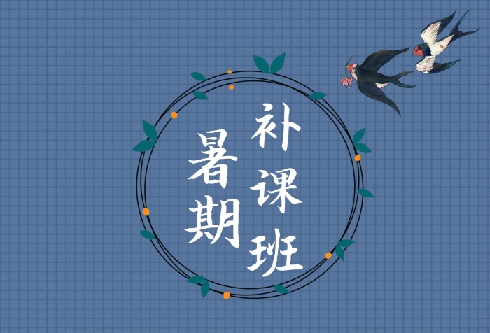 語(yǔ)文英語(yǔ)暑期補(bǔ)課班宣傳單海報(bào)
