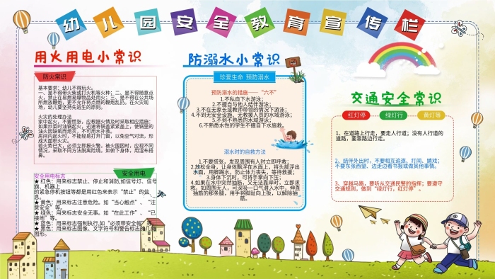 防火常識教育常識宣傳欄展板
