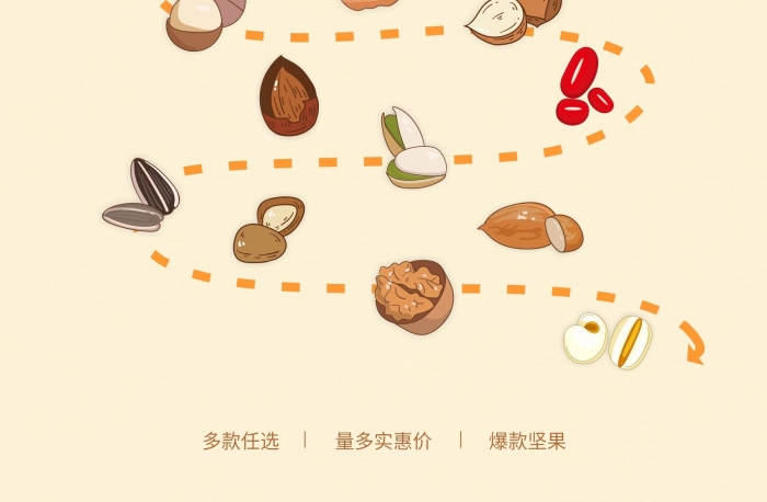 多款任選爆款堅(jiān)果海報(bào)gt零食促銷

