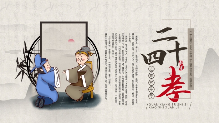 宋朱壽昌年七歲傳統(tǒng)孝道宣傳展板
