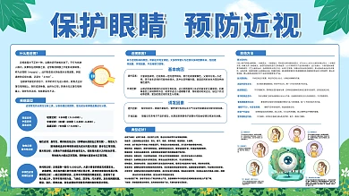 预防近视学校展板