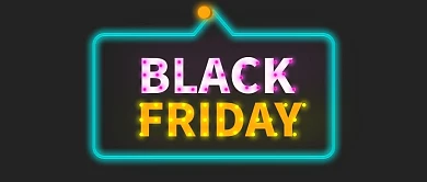 霓虹灯风格炫彩黑色星期五公众号封面