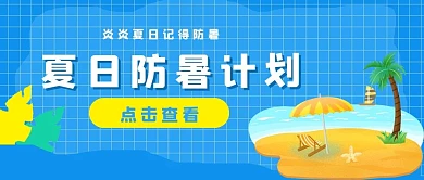 清新简约夏季防暑计划