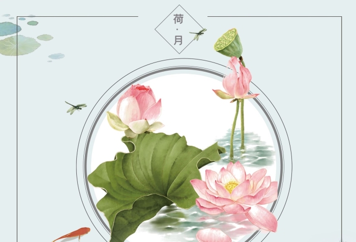 賞荷盛會國風(fēng)盛夏荷韻海報
