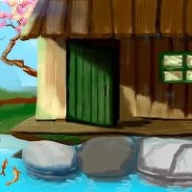 屋前有水屋后種花