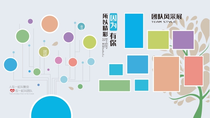 所以精彩公司企業(yè)員工墻文化展示
