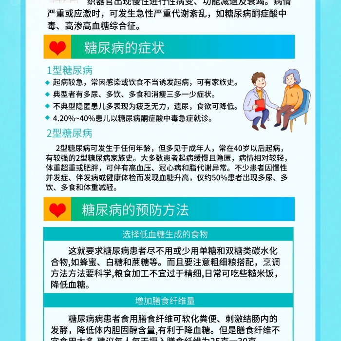 烹調(diào)糖尿病預(yù)防控制健康宣傳展架
