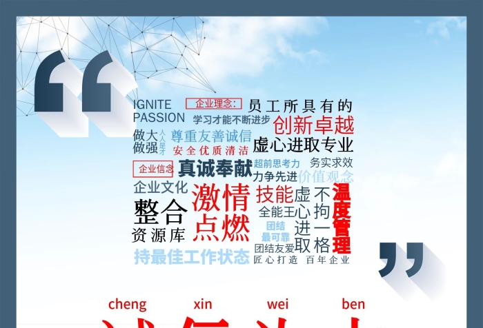 全國統(tǒng)一型企業(yè)文化四件套海報2
