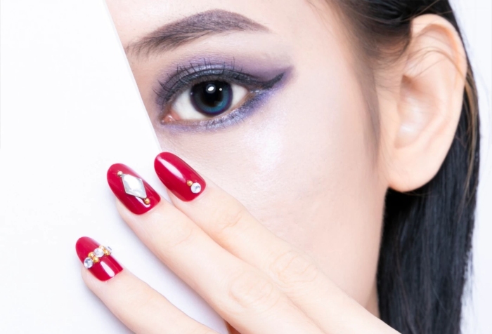 會員元滿減券美甲彩妝促銷展架易拉寶
