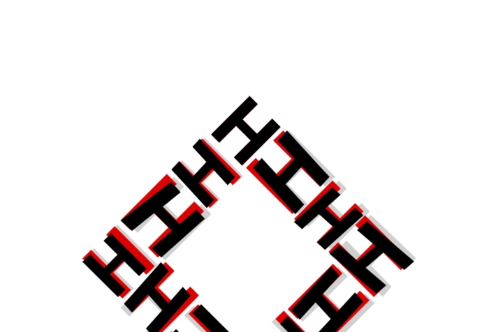 賽博朋克創(chuàng)意海報(bào)字母H故障風(fēng)

