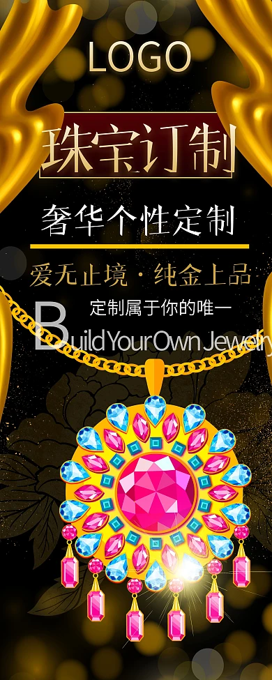 金利福黄金展板图片