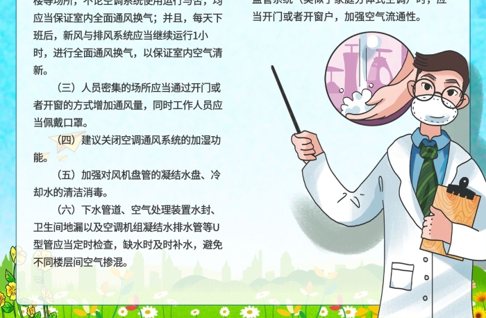 宣傳商業(yè)疫情空調(diào)運作指南宣傳欄海報
