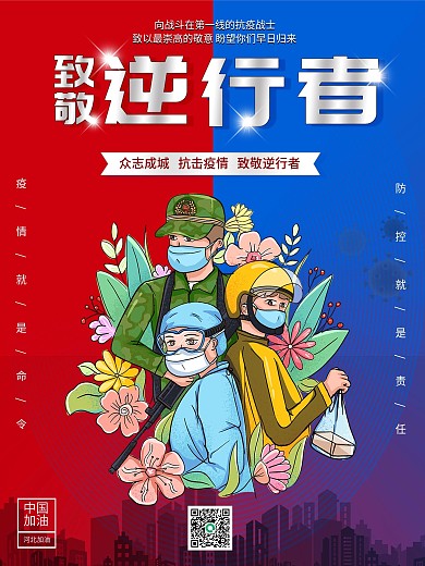 防控疫情一線工作人員致敬逆行者河北加油