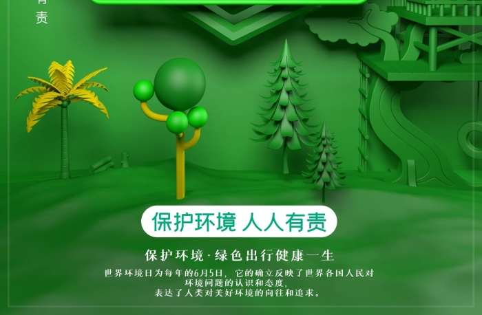 保護(hù)環(huán)境世界環(huán)境工程海報(bào)
