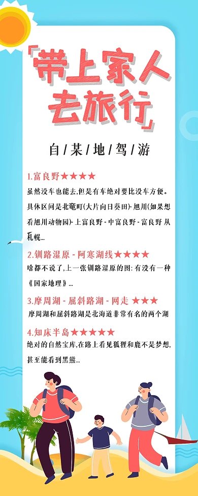 带上家人去旅行自驾游旅游路线规划