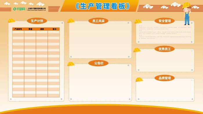 生產(chǎn)計(jì)劃員工風(fēng)采6S生產(chǎn)管理看板
