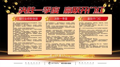 中國郵政儲蓄銀行開門紅展板圖片