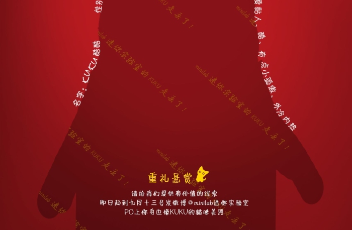 重禮懸賞尋貓啟事海報我家的黑色貓
