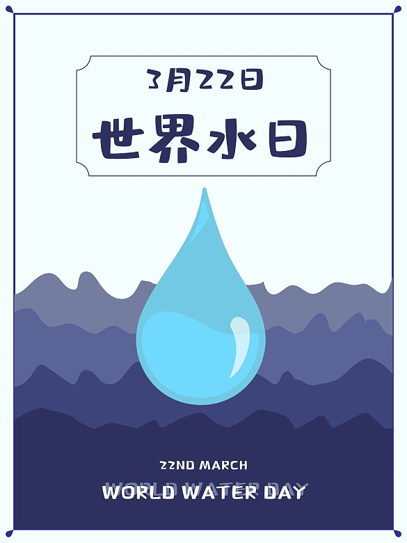 世界水日 水滴 海洋