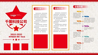 企業(yè)文化辦公宣傳欄展架紅色中國(guó)風(fēng)簡(jiǎn)約大氣