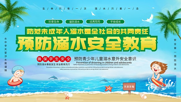 中小學(xué)生防溺水安全宣傳展板