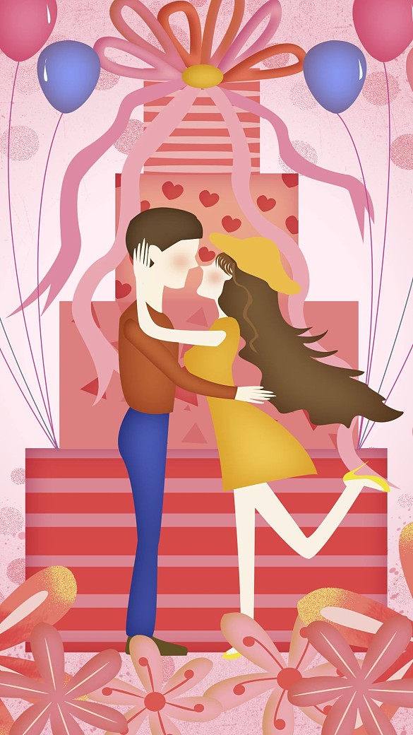 送禮物表白之520扁平風