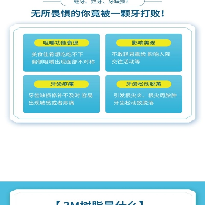 比色根據(jù)原牙3M樹脂補牙詳情頁
