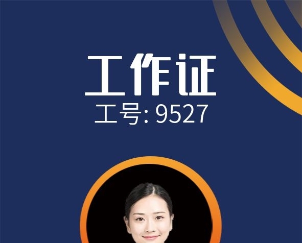 工號大氣通用企業(yè)豎向工作證
