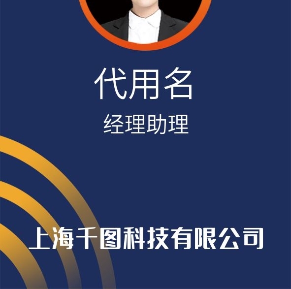 工號大氣通用企業(yè)豎向工作證
