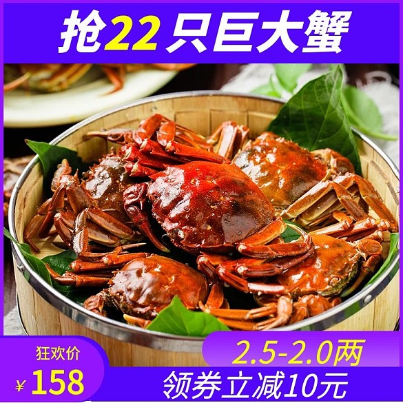 22只裝黃大鮮活現(xiàn)貨大閘蟹