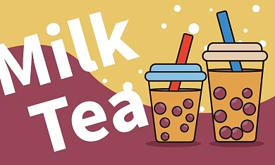 奶茶VIP会员卡手绘卡通可爱