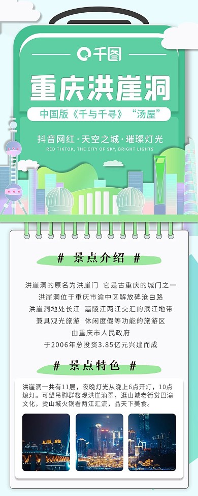 重慶地標(biāo)城市打卡旅游景點(diǎn)宣傳攻略