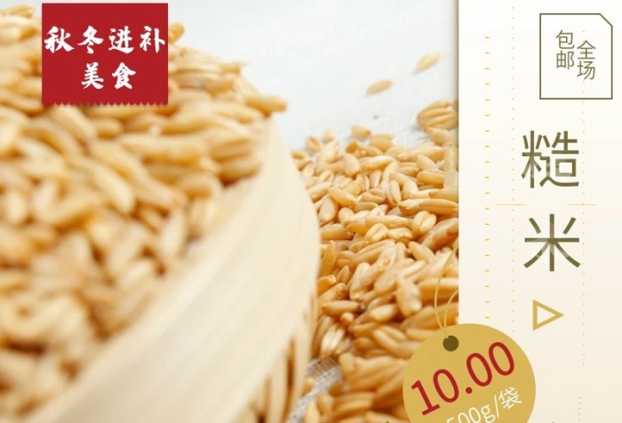 養(yǎng)生營養(yǎng)進(jìn)補(bǔ)美食糙米全胚芽米電商主圖

