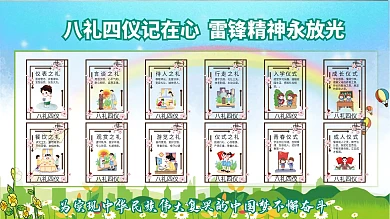 校园八礼四仪学校展板