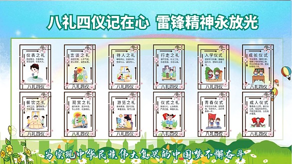 校園八禮四儀學(xué)校展板