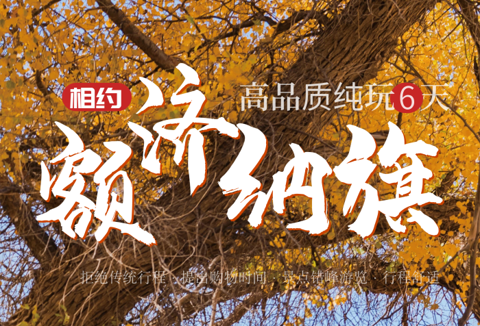 行程舒適相約額濟(jì)納旗胡楊林海報(bào)黑水城
