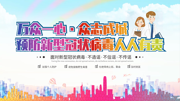 預(yù)防新型冠狀病毒人人有責(zé)內(nèi)容上下一套展板