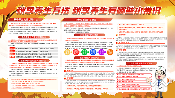 秋季養(yǎng)生小知識(shí)宣傳欄展板