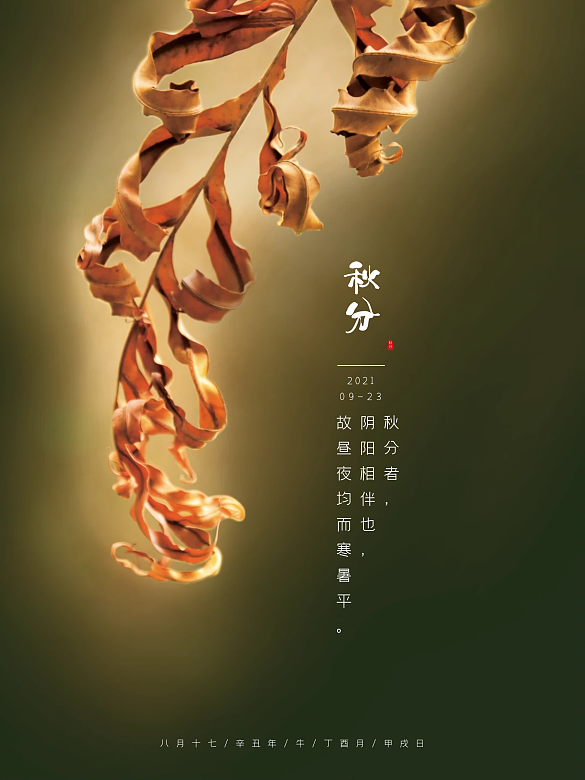 簡(jiǎn)約創(chuàng)意秋分節(jié)氣海報(bào)