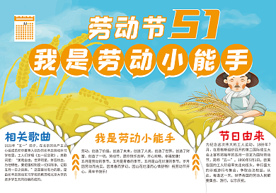 勞動節(jié)我是勞動小能手手抄報(bào)