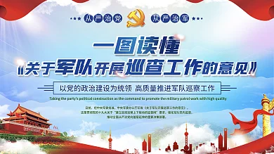 党建风关于军队开展巡察工作的意见宣传栏