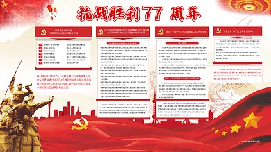 党建社区学校市政府抗战胜利展板CDR展架