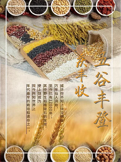 中国农民丰收节感党恩庆丰收丰收季宣传海报