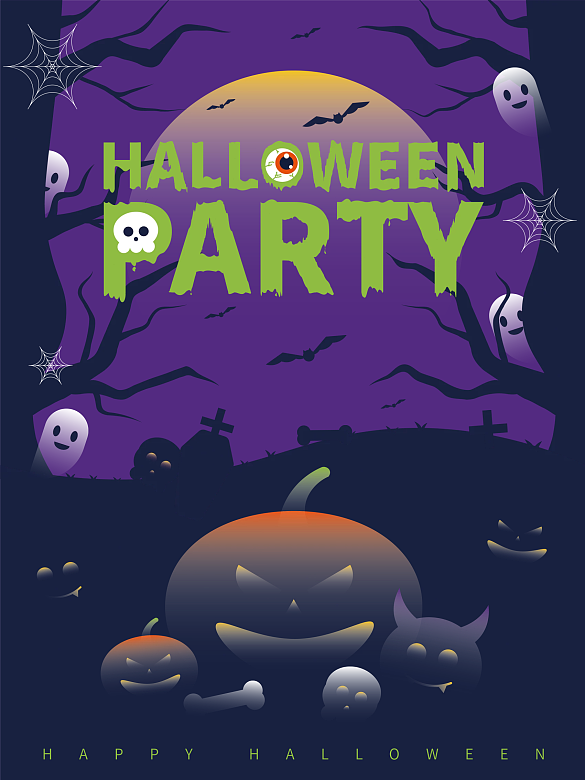 萬(wàn)圣節(jié)狂歡派對(duì)活動(dòng)宣傳海報(bào)