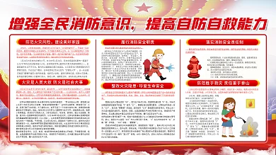 消防安全知识科普教育宣传展板