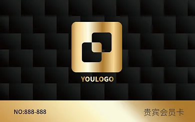 原创高档商务休闲VIP黑金会员卡