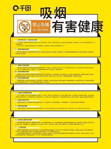吸煙的危害海報吸煙有害健康