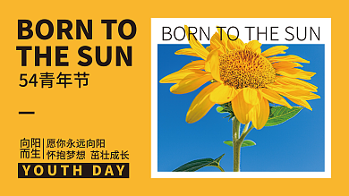 向日葵五四青年節(jié)展板