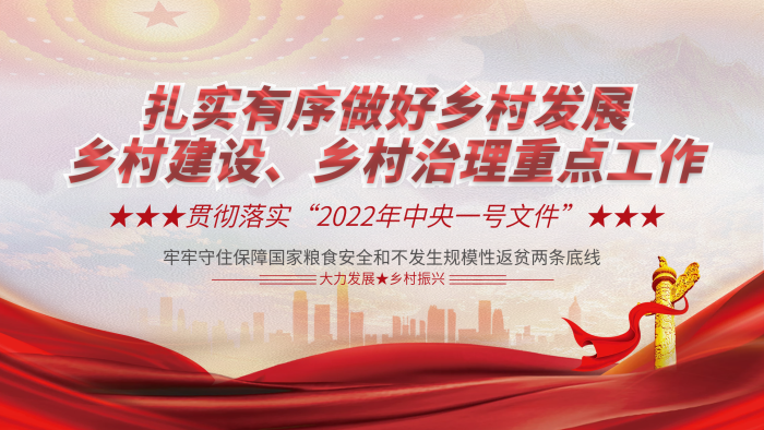 中央一号文件乡村振兴三农宣传展板