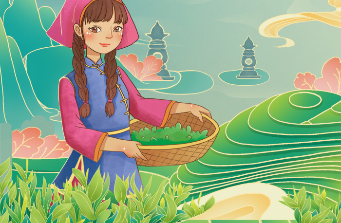 清新春茶上新春季茶叶促销海报